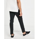 DESIGN skinny trousers with elastic waist and MA1 pocket in black nylon