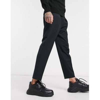  DESIGN smart tapered pants in black  