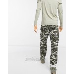 Liquor N Poker cargo pants in geo army print with toggles
