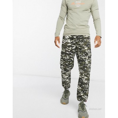 Liquor N Poker cargo pants in geo army print with toggles  