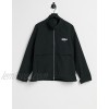 Mennace crinkle tech tracksuit jacket in black  