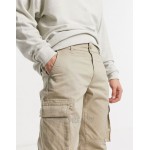 Only & Sons cuffed cargo pants in slim fit stone
