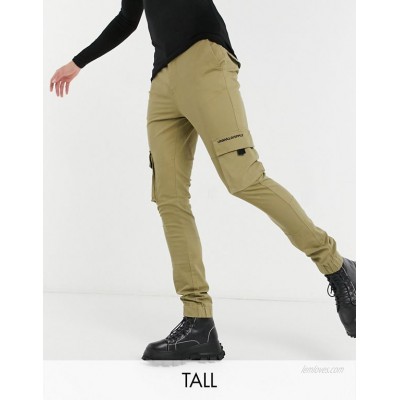  Unrvlled Supply Tall tapered cargo pants in stone  