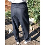 DESIGN high waisted slim smart pants in navy