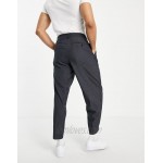 DESIGN oversized tapered smart pants in navy stripe