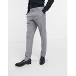 DESIGN slim smart pants in gray