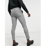 DESIGN super skinny smart pants in prince of wales check