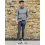 DESIGN tall super skinny smart pants in charcoal