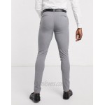 DESIGN Tall super skinny smart pants in gray