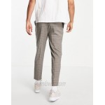 DESIGN tapered dressy pants in horizontal pin stripe