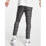 River Island tapered smart pants in gray check