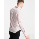 Farah Brewer slim fit organic cotton oxford shirt in pink