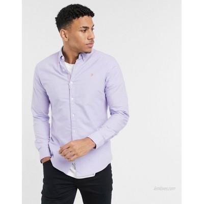 Farah Brewer slim fit shirt in lilac  