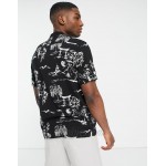 New Look shirt with black and white print