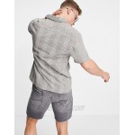 River Island short sleeve shirt check shirt in gray
