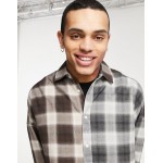 COLLUSION oversized shirt in spliced check