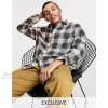 COLLUSION oversized shirt in spliced check  