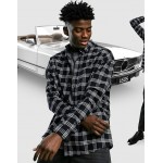 DESIGN 90s oversized check shirt in brushed flannel