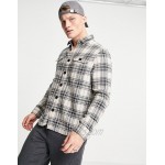 New Look long sleeve check overshirt in white