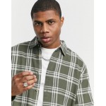 Pull&Bear plaid shirt in khaki