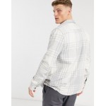 River Island long sleeve checked shirt in gray