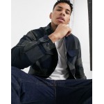 Selected Homme overshirt in large check in black