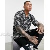 Pull&Bear shirt with tattoo print in black  