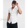  DESIGN muscle viscose shirt in white  