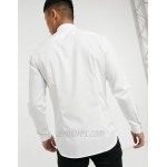 Jack & Jones Premium tuxedo shirt in white
