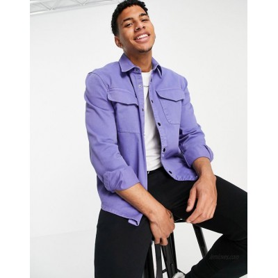 River Island overshirt in lilac  
