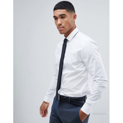 River Island slim fit smart shirt in white  