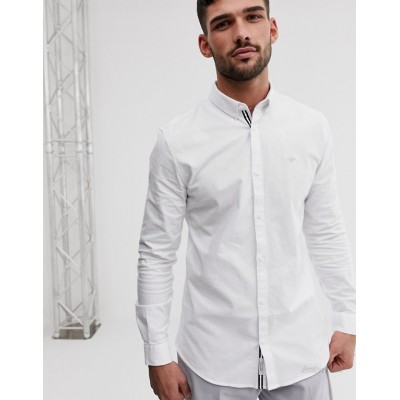 River Island slim oxford shirt in white  