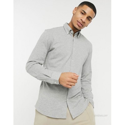 Selected Homme jersey shirt in gray  