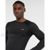  4505 icon muscle fit training long sleeve t-shirt with quick dry in black  