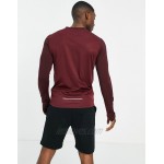 4505 running long sleeve t-shirt with contrast panels and 1/4 zip