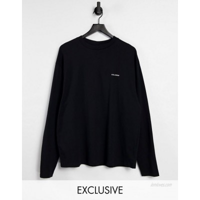 COLLUSION logo long sleeve t-shirt in black  