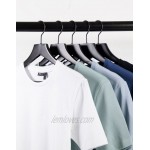 DESIGN 5 pack organic muscle fit t-shirt with crew neck
