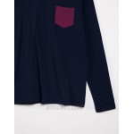 DESIGN long sleeve t-shirt with contrast pocket