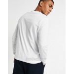 DESIGN long sleeve t-shirt with crew neck in white