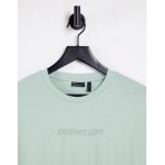 DESIGN organic long sleeve oversized t-shirt in pastel green