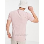 DESIGN organic muscle fit t-shirt with crew neck in washed pink