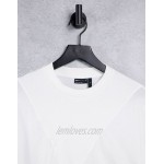 DESIGN oversized cut & sew t-shirt in white