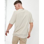 DESIGN oversized fit t-shirt in brushed cotton in beige