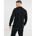 Jack & Jones Premium chest logo sweatshirt set with high neck in black