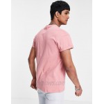 New Look roll sleeve t-shirt in dark pink