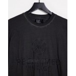 Reclaimed Vintage Inspired front print T-shirt in charcoal