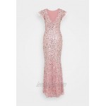 Maya Deluxe ALL OVER EMBELLISHED FLUTTER SLEEVE MAXI DRESS Occasion wear pink