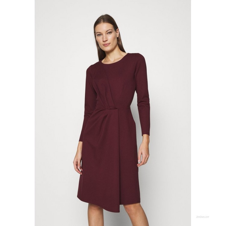 Closet DRAPED FRONT ALINE DRESS Jersey dress maroon/brown