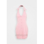 Missguided COLLARED BUTTON THRU MINI Jersey dress baby pink/light pink