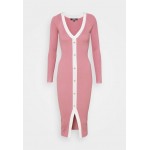 Missguided Petite BUTTON THROUGH CARDI DRESS Jumper dress pink/light pink